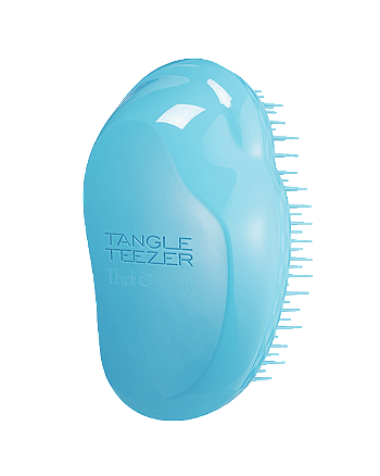 Tangle Teezer Thick And Curly Azure Blue - Расческа для волос, цвет голубой - hairs-russia.ru